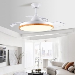 Modern inverteres mennyezeti ventilátor lámpa távirányítós mennyezeti lámpa, háromszínű fényerő