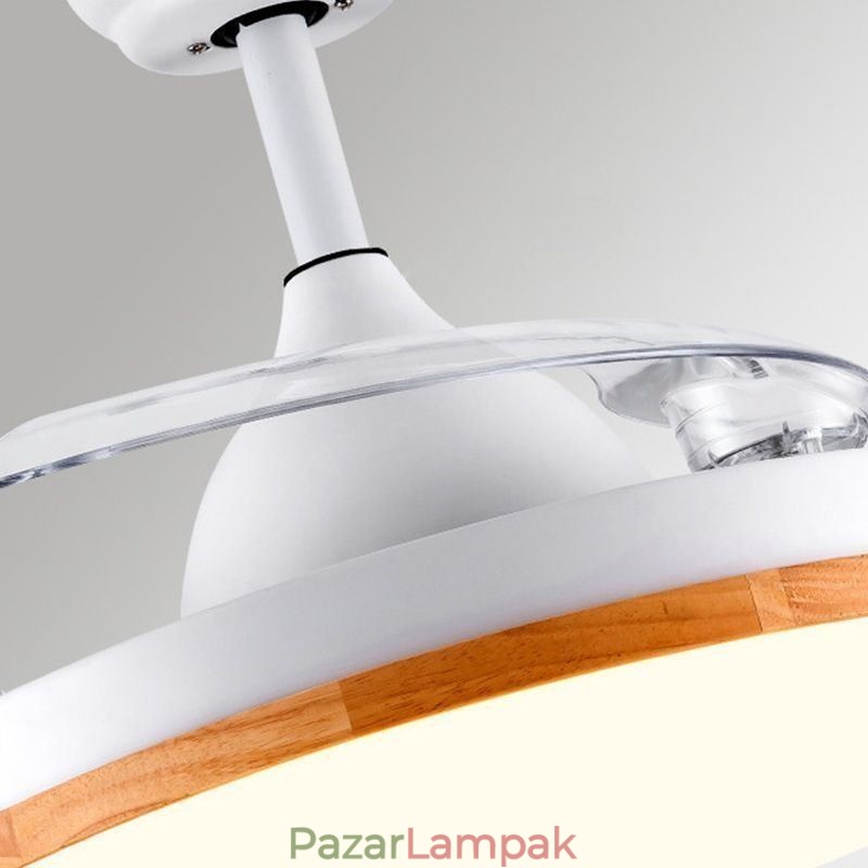 Modern inverteres mennyezeti ventilátor lámpa távirányítós mennyezeti lámpa, háromszínű fényerő
