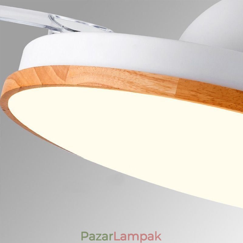 Modern inverteres mennyezeti ventilátor lámpa távirányítós mennyezeti lámpa, háromszínű fényerő