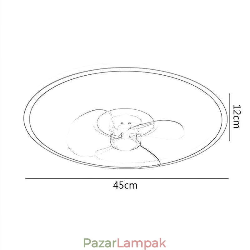 Macaron mennyezeti ventilátor lámpa távirányító Decor Ventilateur