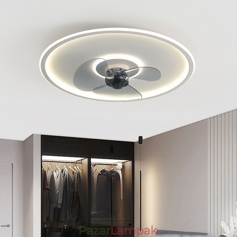 Macaron mennyezeti ventilátor lámpa távirányító Decor Ventilateur