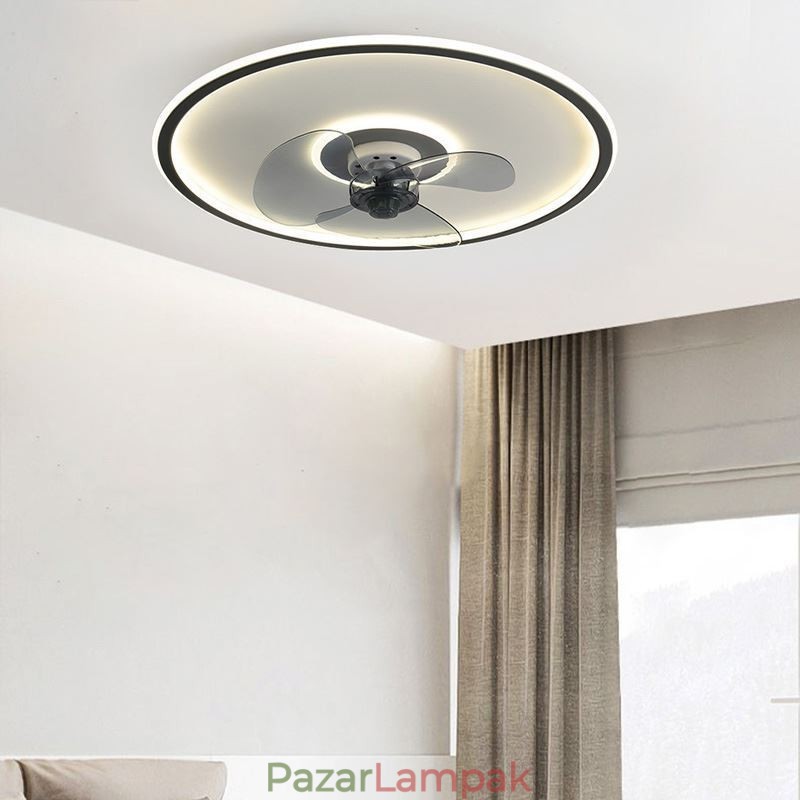 Macaron mennyezeti ventilátor lámpa távirányító Decor Ventilateur