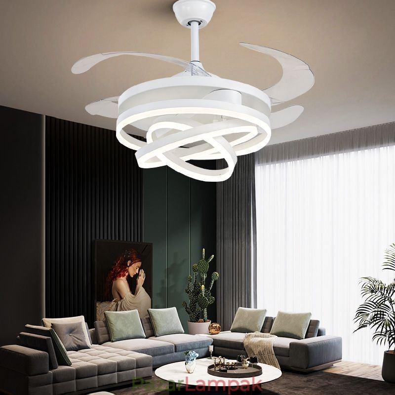 Kreatív inverteres ventilátor csillár ventilátor lámpa