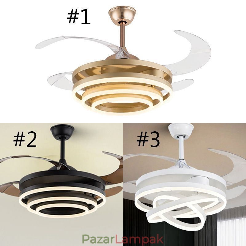 Kreatív inverteres ventilátor csillár ventilátor lámpa