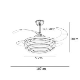 Kreatív inverteres ventilátor csillár ventilátor lámpa
