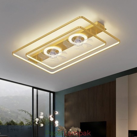 Modern süllyesztett mennyezeti ventilátor világítással, távirányítóval Modern süllyesztett mennyezeti ventilátor világítással, távirányítóval