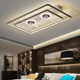 Modern süllyesztett mennyezeti ventilátor világítással, távirányítóval