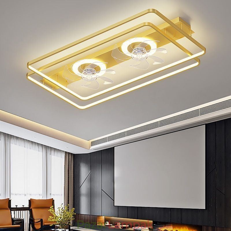 Modern süllyesztett mennyezeti ventilátor világítással, távirányítóval