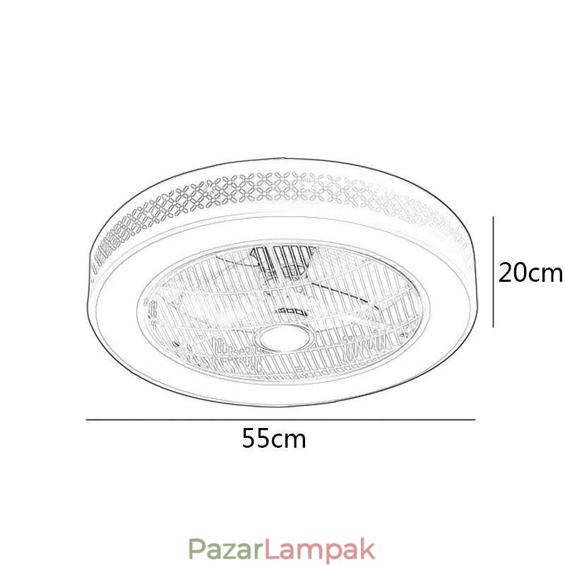 Ultravékony mennyezeti ventilátor, láthatatlan mennyezeti ventilátor fénnyel