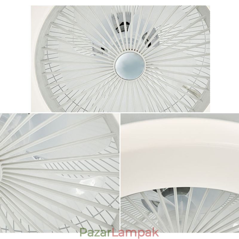 Ventilátor mennyezeti lámpa, háromfokozatú fényerősség, 3 sebességes távirányító