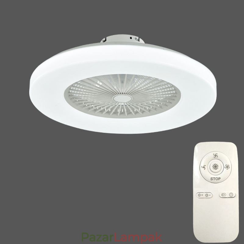Ventilátor mennyezeti lámpa, háromfokozatú fényerősség, 3 sebességes távirányító