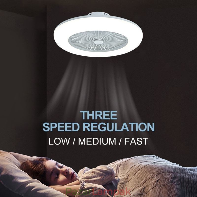 Háromfokozatú ventilátor mennyezeti világítás távirányítóval 3 sebességes