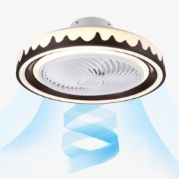 Kerek ventilátoros mennyezeti lámpatest 3 sebességes távirányítóval