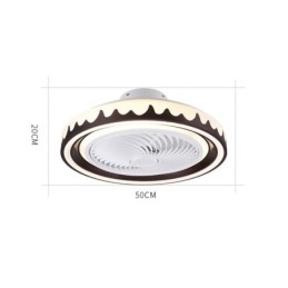 Kerek ventilátoros mennyezeti lámpatest 3 sebességes távirányítóval
