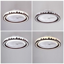 Kerek ventilátoros mennyezeti lámpatest 3 sebességes távirányítóval