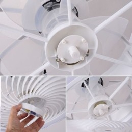 Kerek ventilátoros mennyezeti lámpatest 3 sebességes távirányítóval