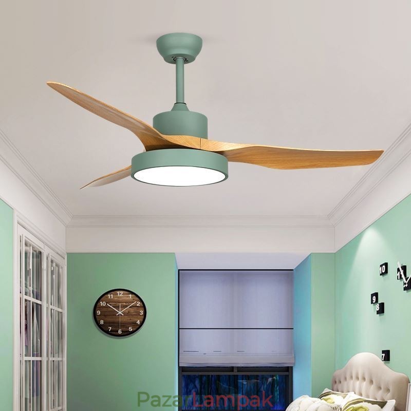 Mennyezeti ventilátor távirányítóval, 3 lapáttal