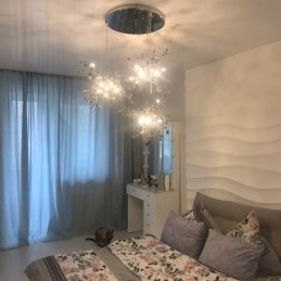 Flitter csillár rozsdamentes acél függesztő világítás étkező