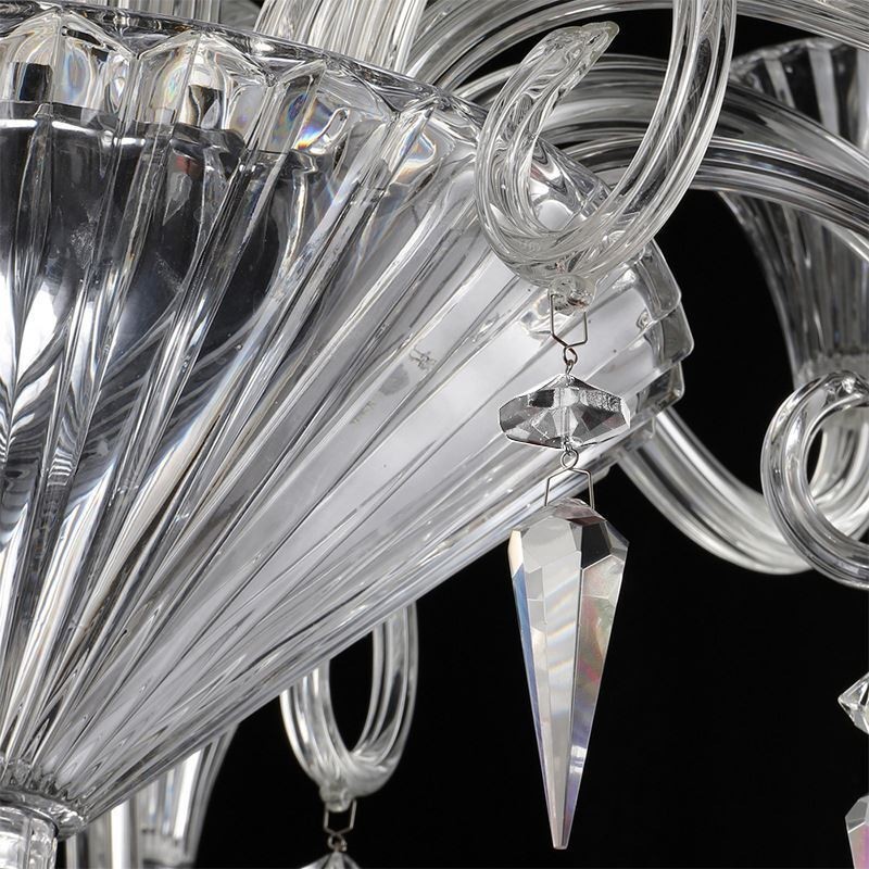 Európai kristálycsillár dekorációs mennyezeti lámpa 12 lámpával