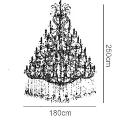 Luxus kristálycsillár dekorációs mennyezeti lámpa 96 lámpával