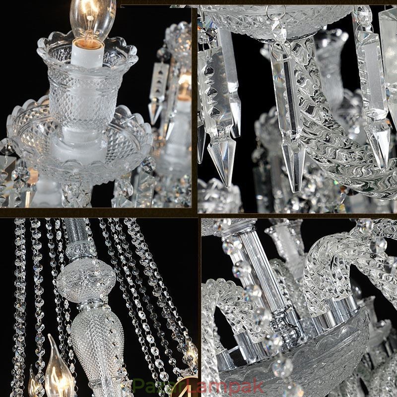 Európai kristálycsillár mennyezeti lámpa 48 lámpával