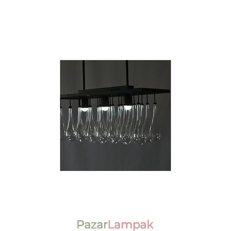 Modern kortárs kristályfestmény fémcsillár