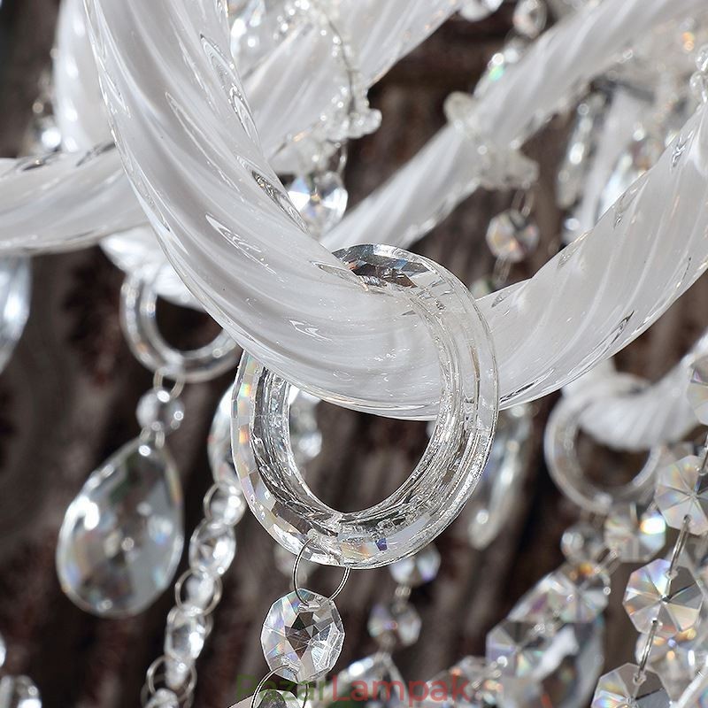 Európai kristálycsillár 32 fénnyel, luxus dekorációs mennyezeti lámpával