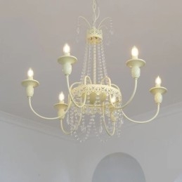 Nordic Crystal Chandelier Paint Craft Cream mennyezeti lámpa