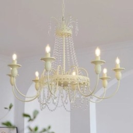 Nordic Crystal Chandelier Paint Craft Cream mennyezeti lámpa