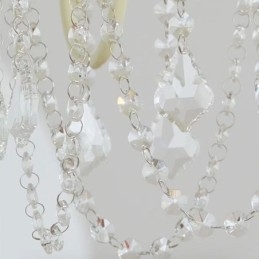 Nordic Crystal Chandelier Paint Craft Cream mennyezeti lámpa