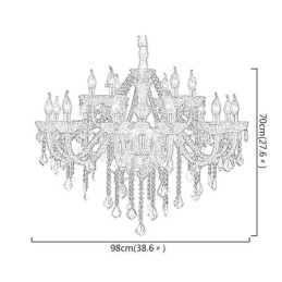 Európai kristálycsillár luxus medál Világoskék medál