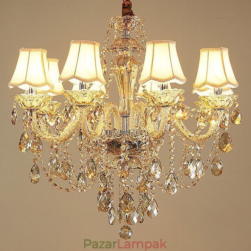 Crystal csillár konyak mennyezeti könnyű luxus európai