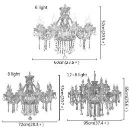 Európai stílusú kristályzöld csillár gyertya függőlámpa