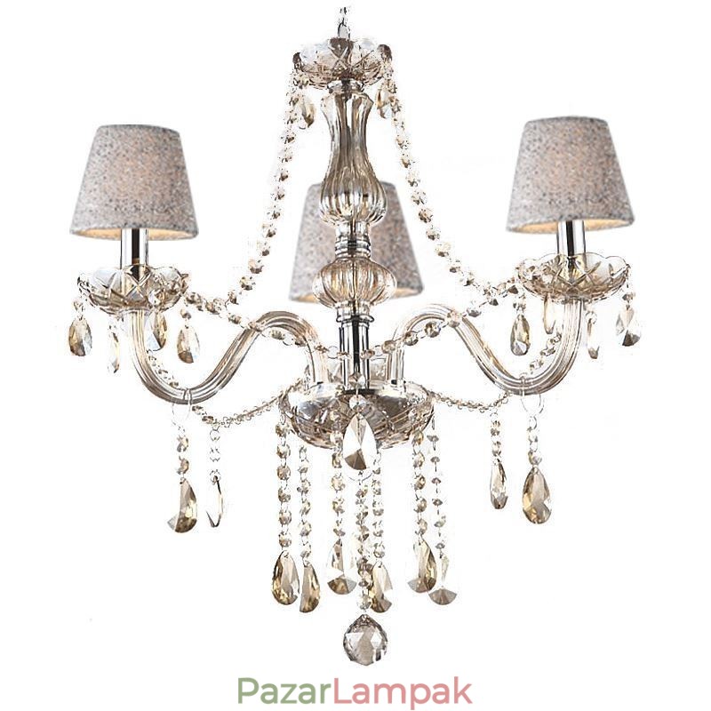 Klasszikus európai kristálycsillár konyak függőlámpa