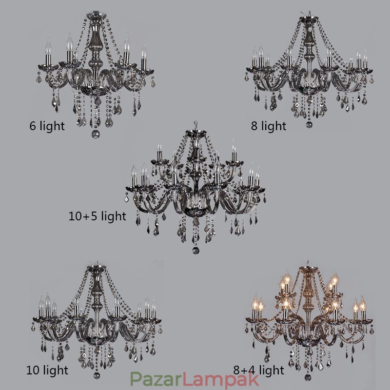 Elegáns kristálycsillár európai stílusú üveg függőlámpa