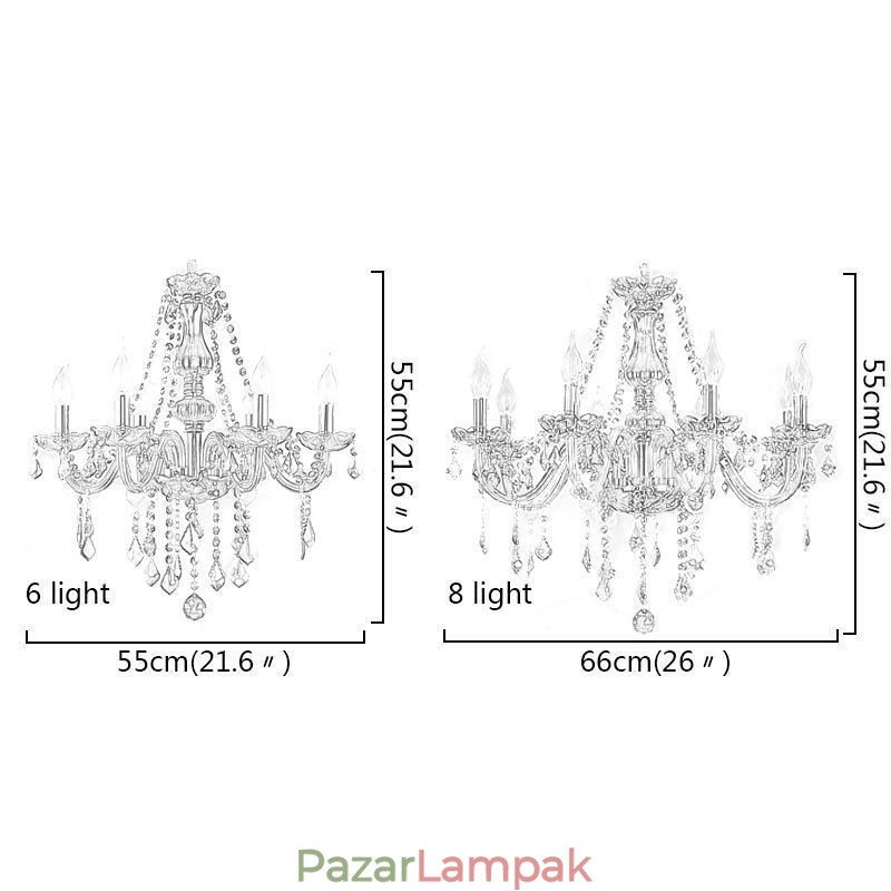Elegáns kristálycsillár európai stílusú üveg függőlámpa