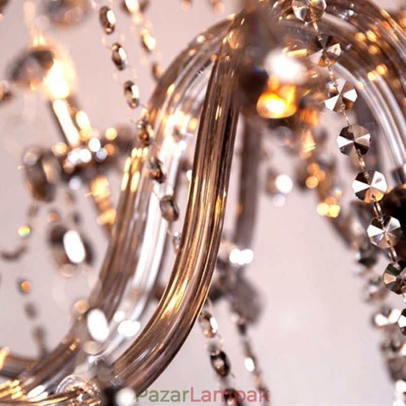 Elegáns kristálycsillár európai stílusú üveg függőlámpa
