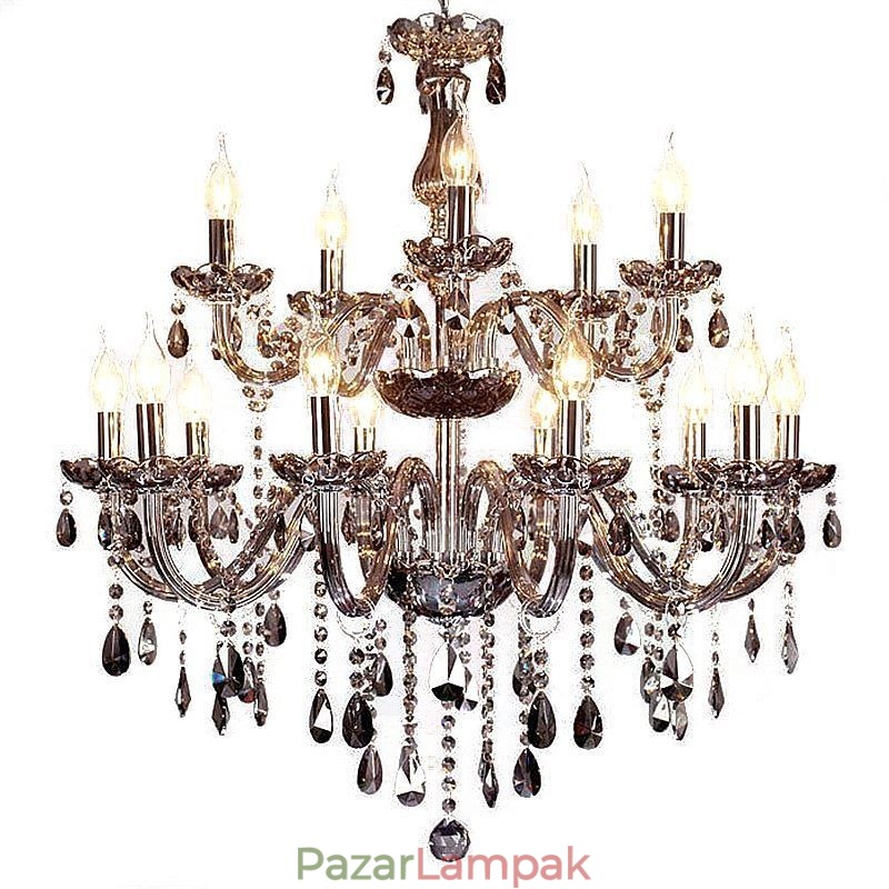 Nagy európai kristálycsillár elegáns függőlámpa