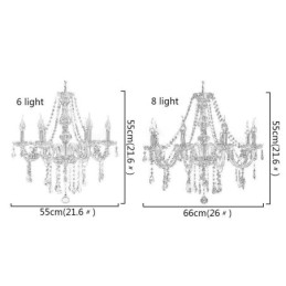 Nagy európai kristálycsillár átlátszó mennyezeti lámpa