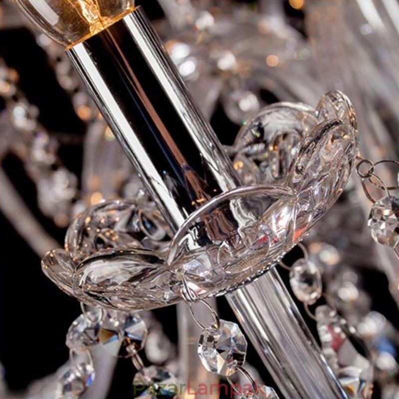 Nagy európai kristálycsillár átlátszó mennyezeti lámpa