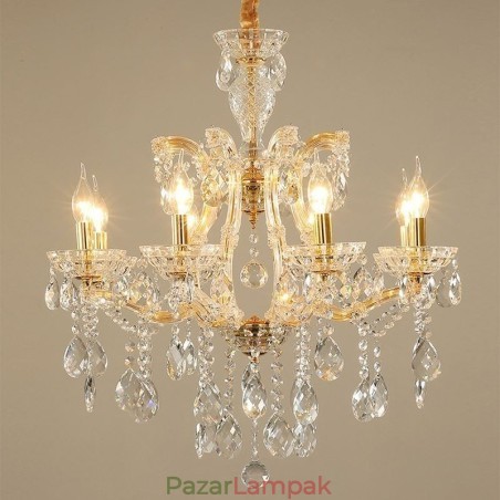 Elegáns kristálycsillár európai függőlámpa Elegáns kristálycsillár európai függőlámpa