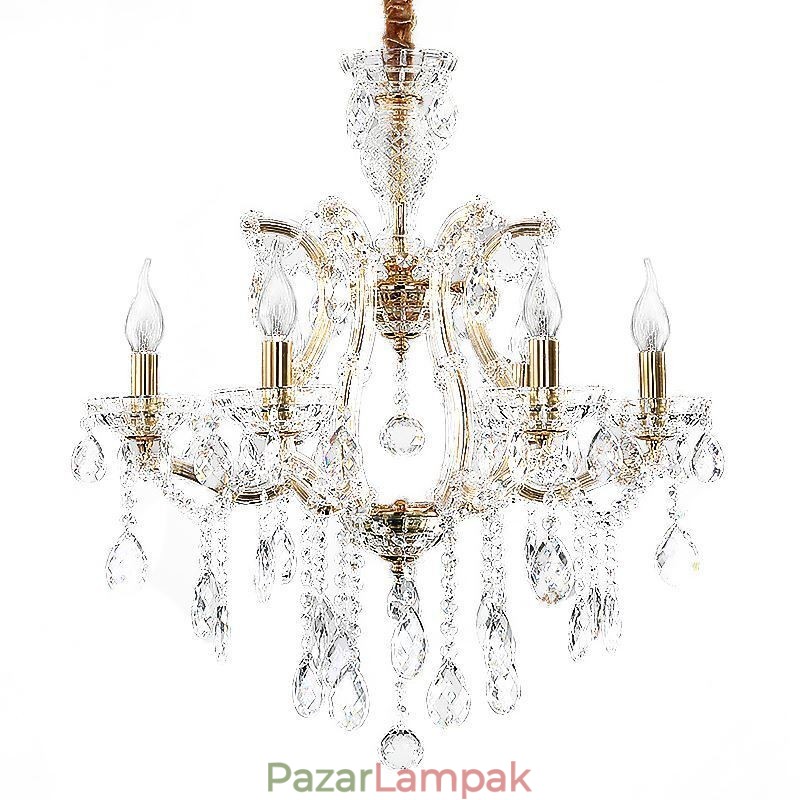 Elegáns kristálycsillár európai függőlámpa