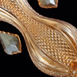 Európai kristálycsillár elegáns borostyán függőlámpa