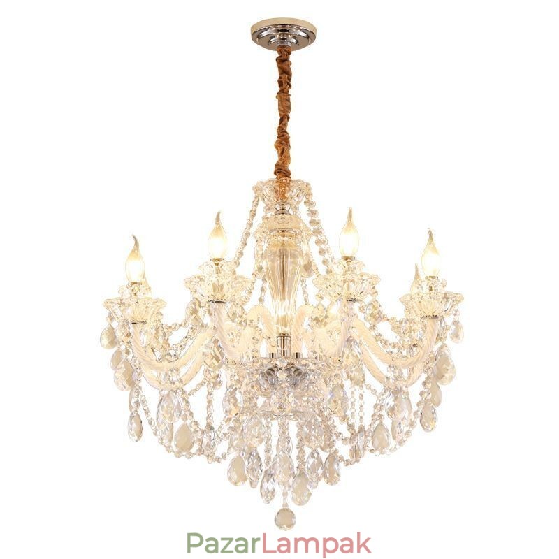 Luxus kristálycsillár európai elegáns függőlámpa
