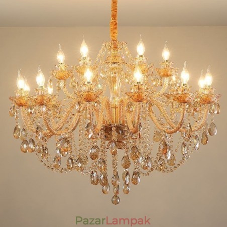 Európai kristálycsillár luxus konyak függőlámpa Európai kristálycsillár luxus konyak függőlámpa