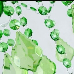 Egyedi kristálycsillár európai stílusú fű zöld függőlámpa