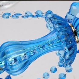 Elegáns kristálycsillár európai kék függőlámpa