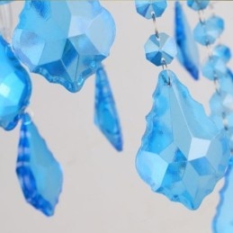 Elegáns kristálycsillár európai kék függőlámpa