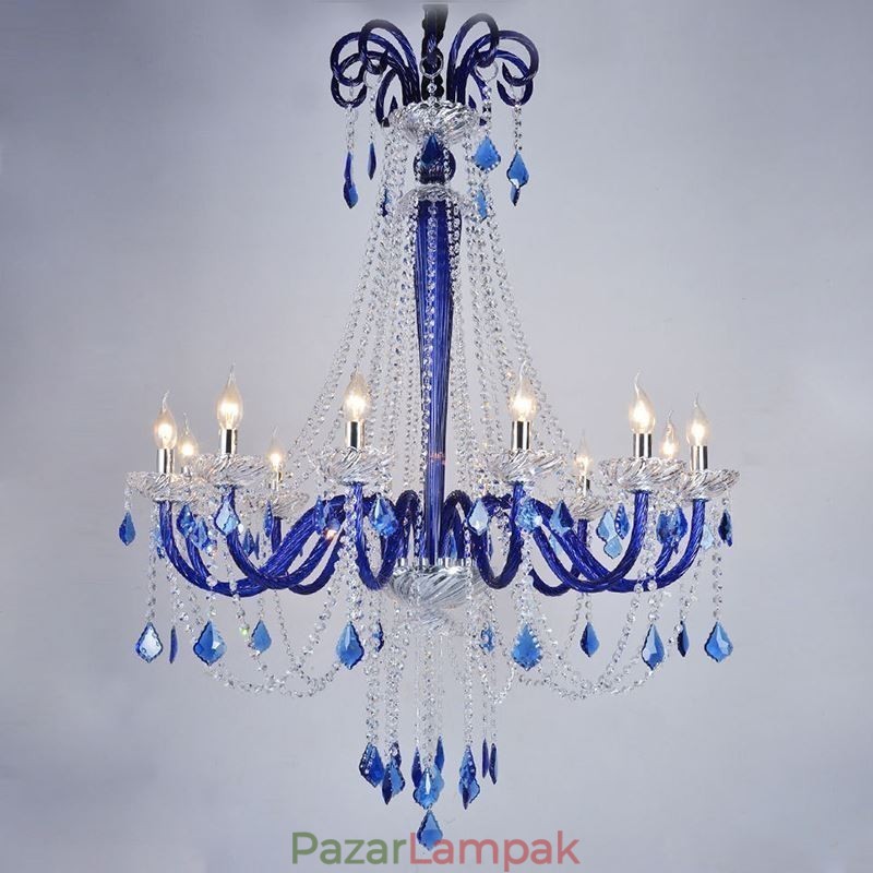 Európai kristálycsillár elegáns függőlámpa