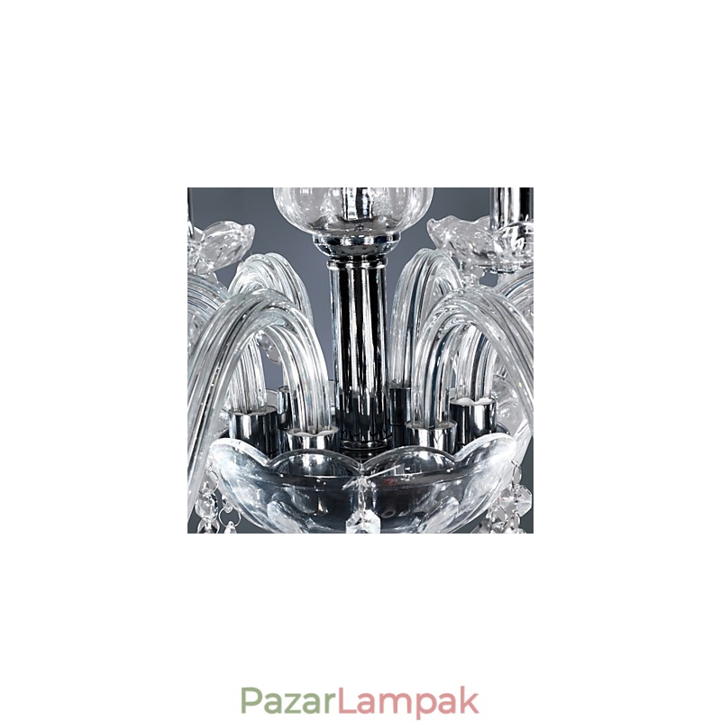 Elegáns kristálycsillár 6 lámpával